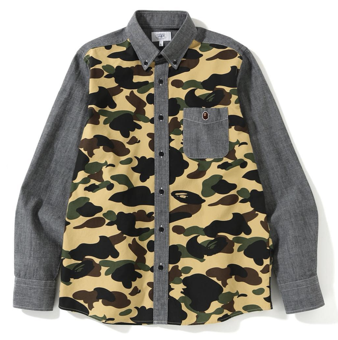 bape yellow camo t shirt